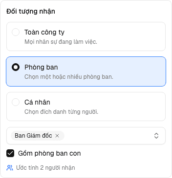 Khối Đối tượng nhận