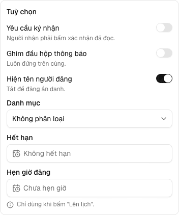 Khối Tuỳ chọn