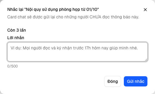 Hộp thoại Nhắc lại